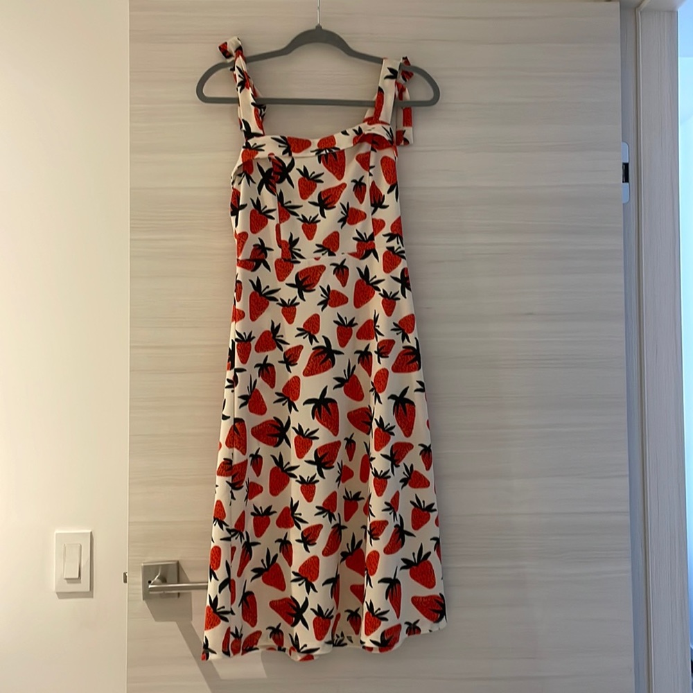 Modcloth Compania Fantastica Berry Necessary Tie-Shoulder Dress